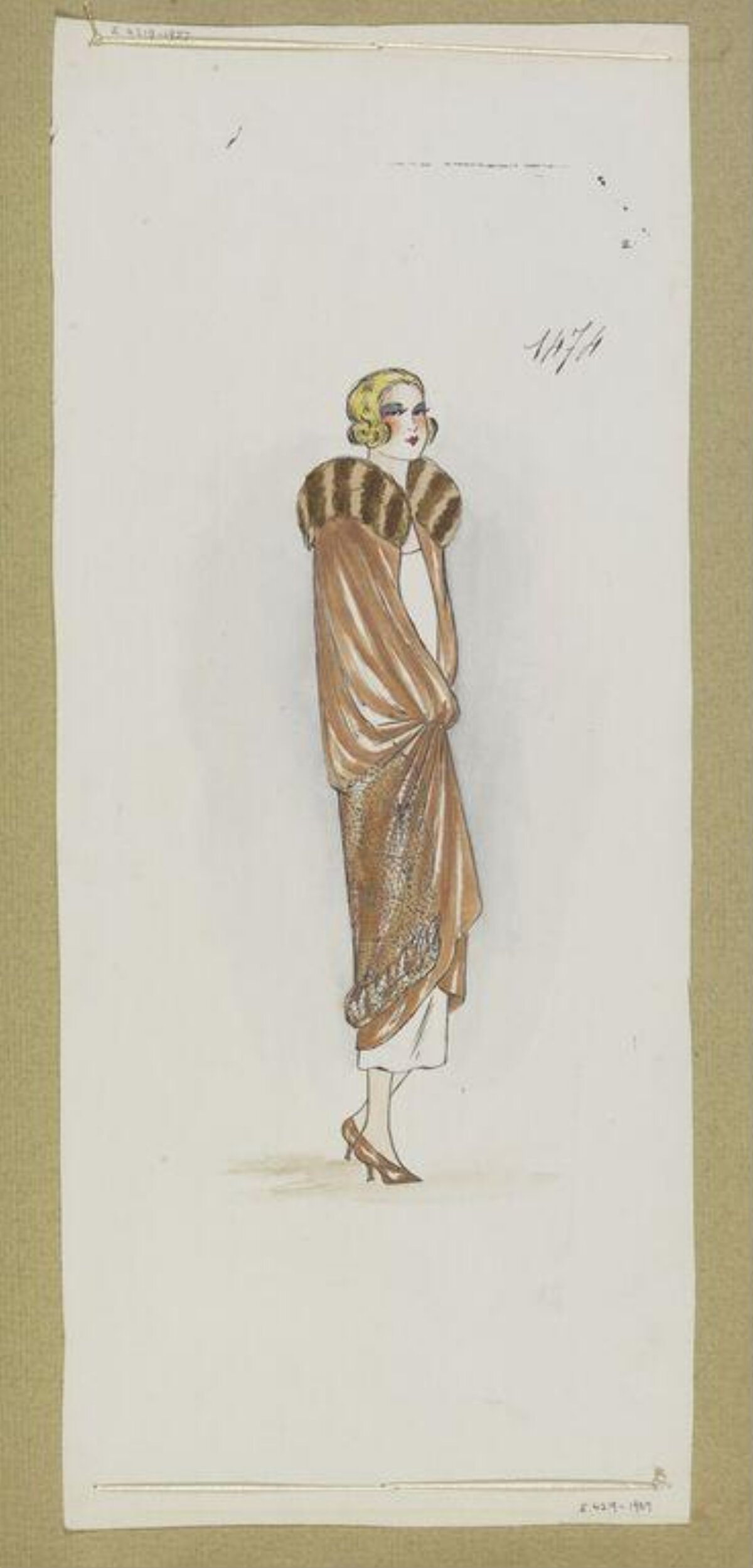 1920s Fashion Design Sketch