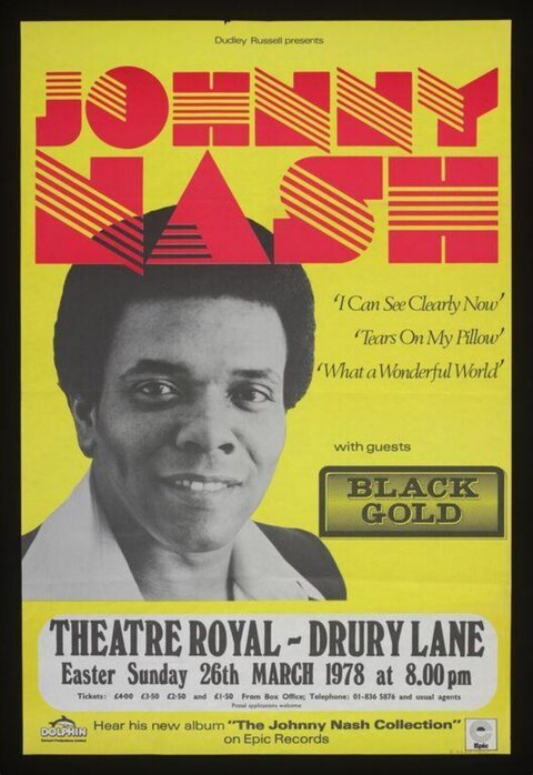 Johnny Nash 1978 Concert Poster