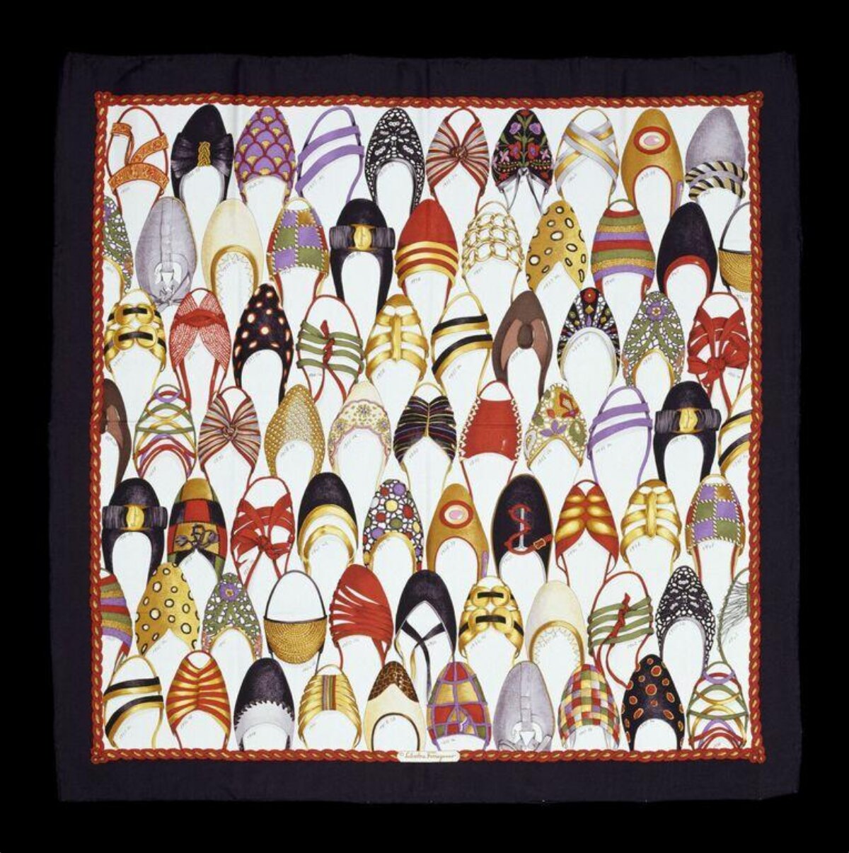Shoe Pattern Printed Designer Scarf