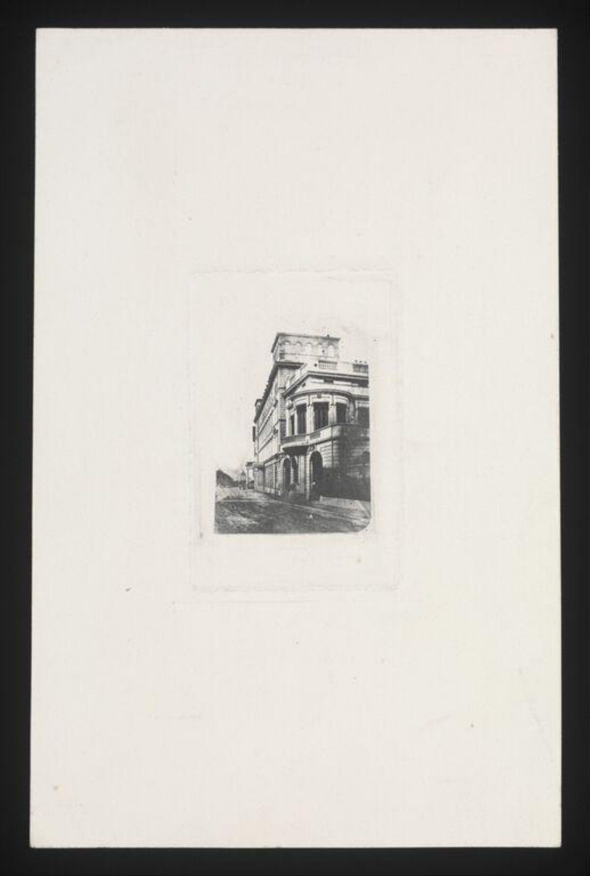 Vintage Corner Building Etching