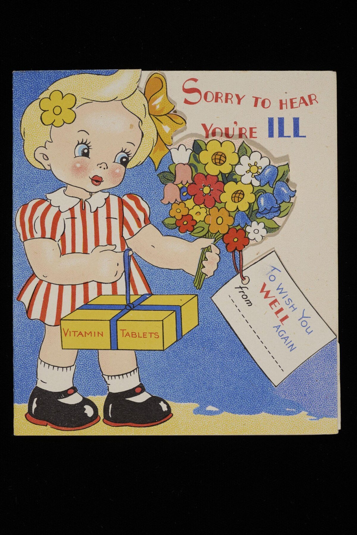 Vintage Get Well Greeting Card