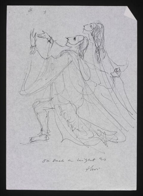 Two Figures Pencil Sketch
