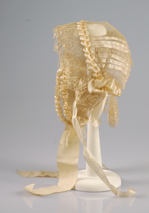 Antique Lace Silk Bonnet