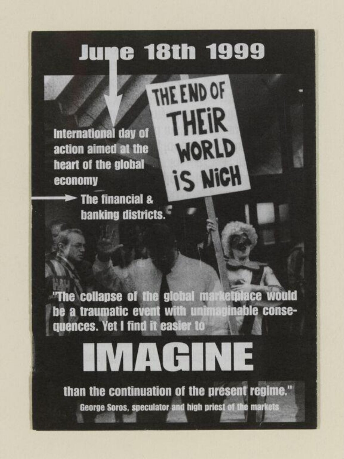 1999 Global Economy Protest Leaflet