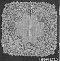 Ornate Embroidered Square Textile