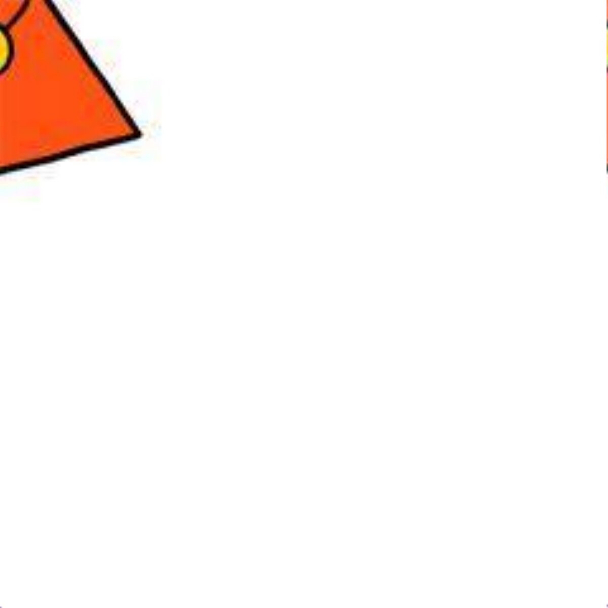 Partial Orange Cartoon Triangle