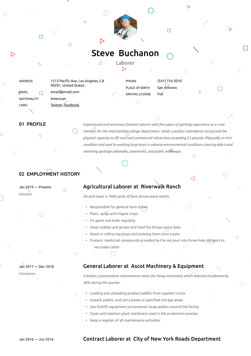 General Laborer Resume Sample & Writing Guide_8