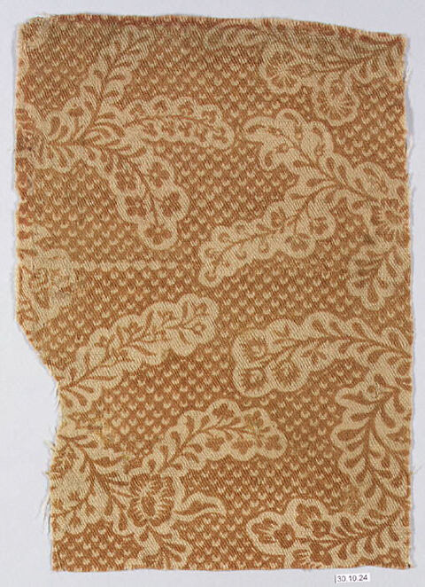 Antique Floral Patterned Textile Fragment