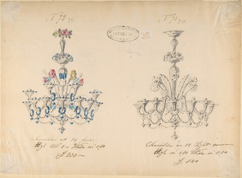 Vintage Chandelier Design Sketches