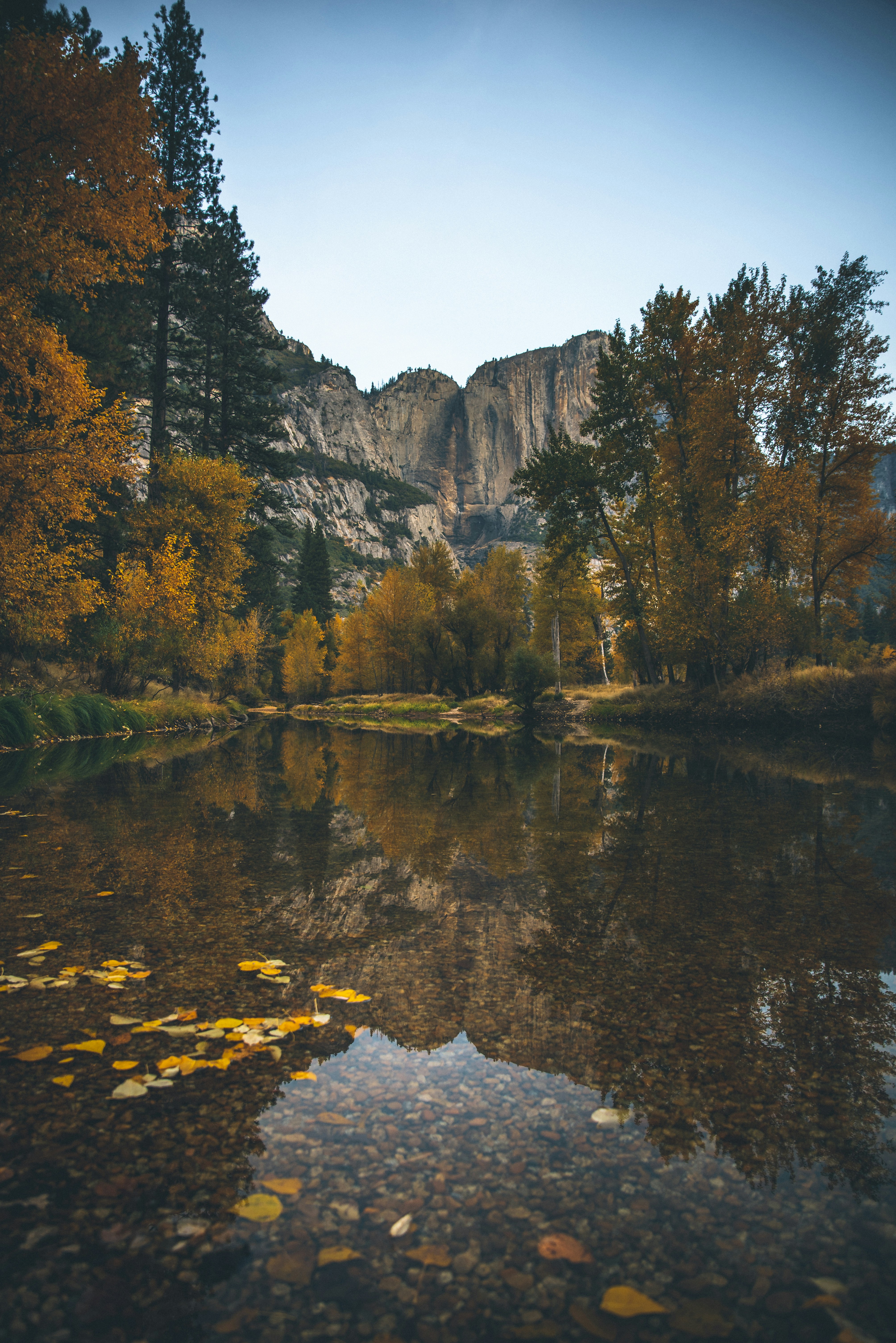 Autumn Mountain River Reflection