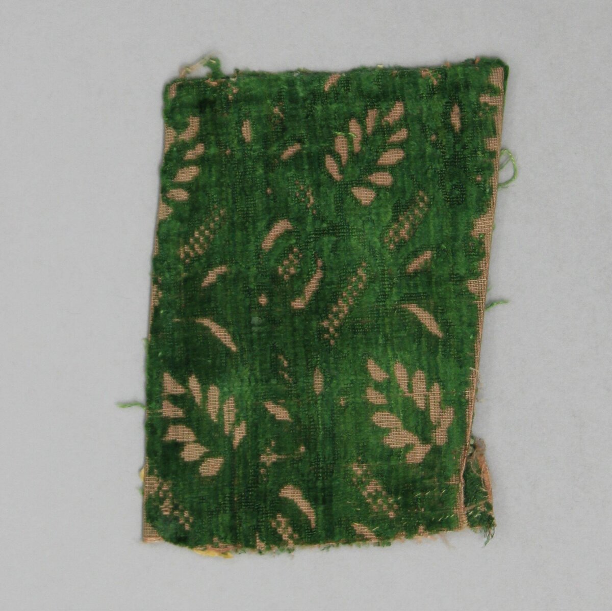 Green Patterned Textile Fragment