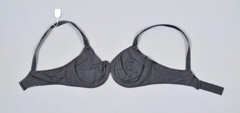 Gray Unlined Underwire Bra