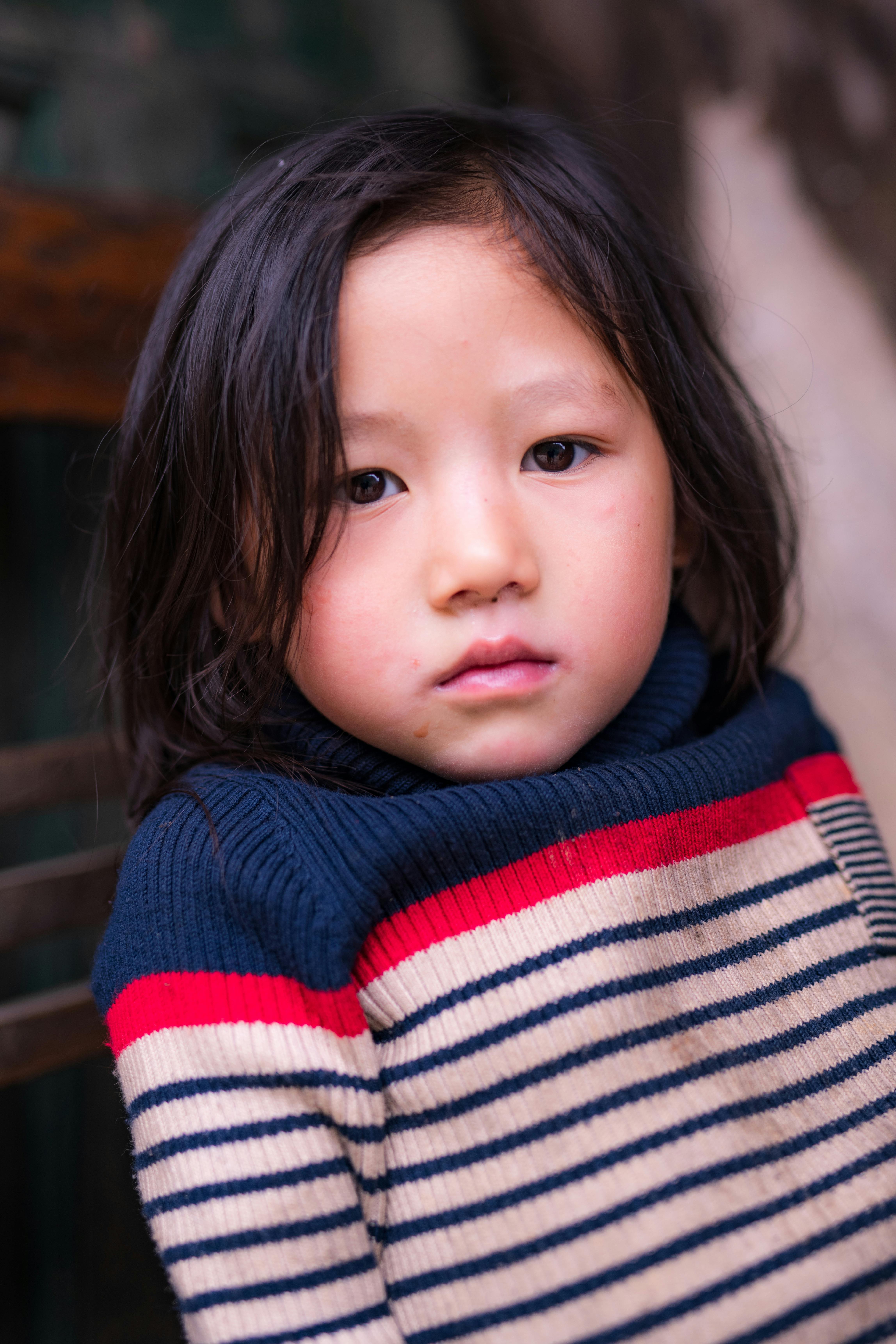 Portrait of a Young Asian Child