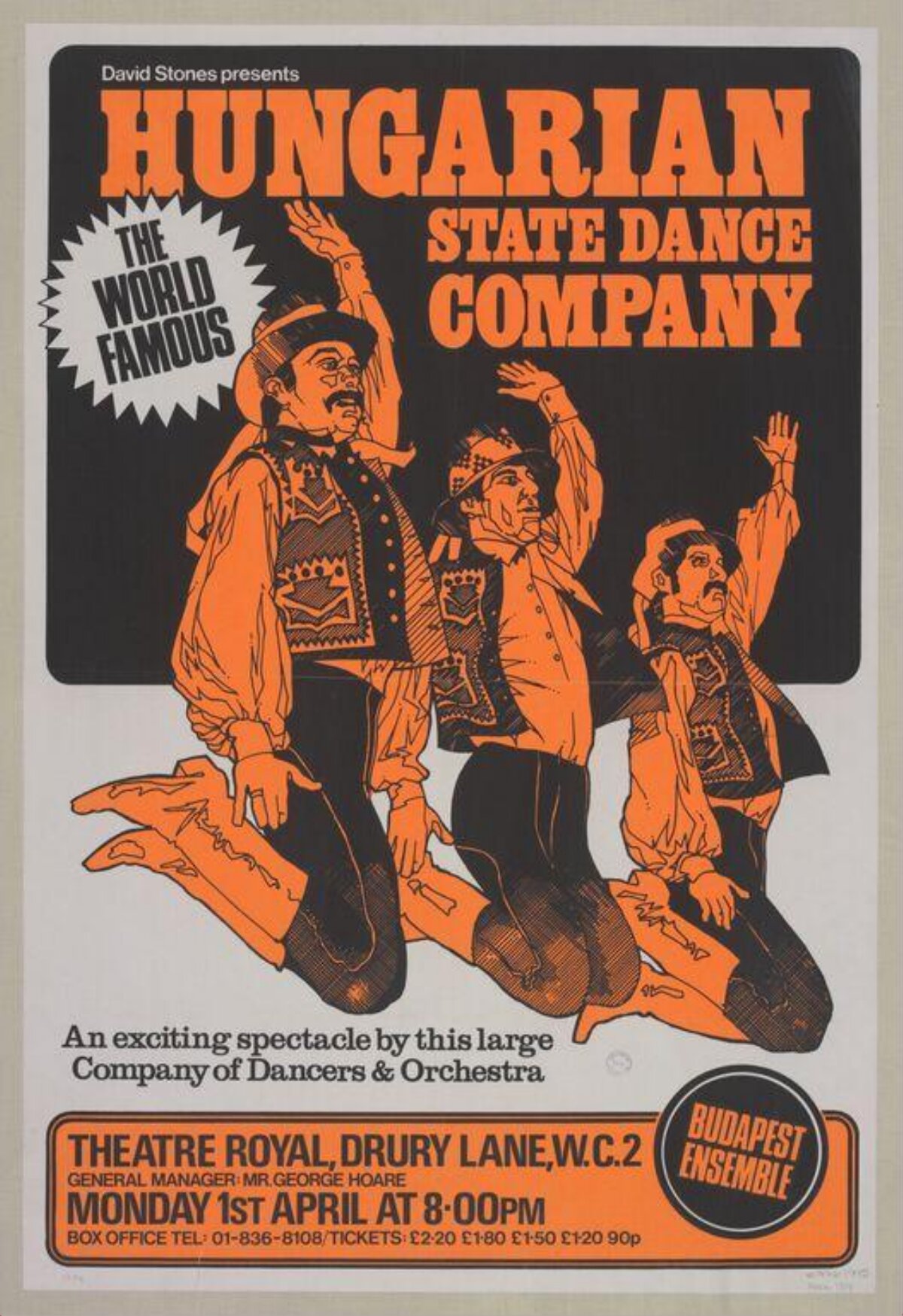 Hungarian State Dance Company Performance Poster