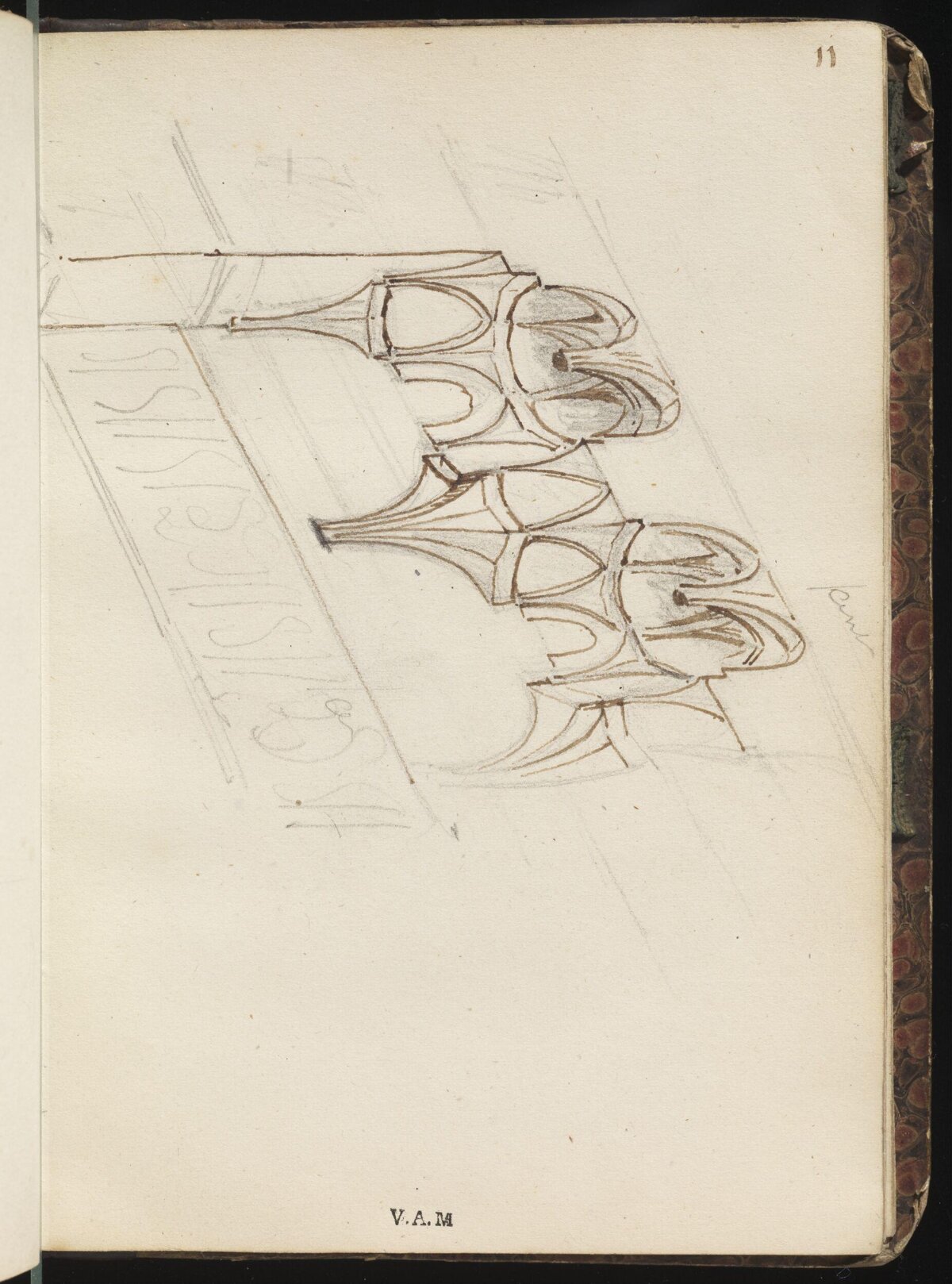 Sketch of Gothic Window Tracery