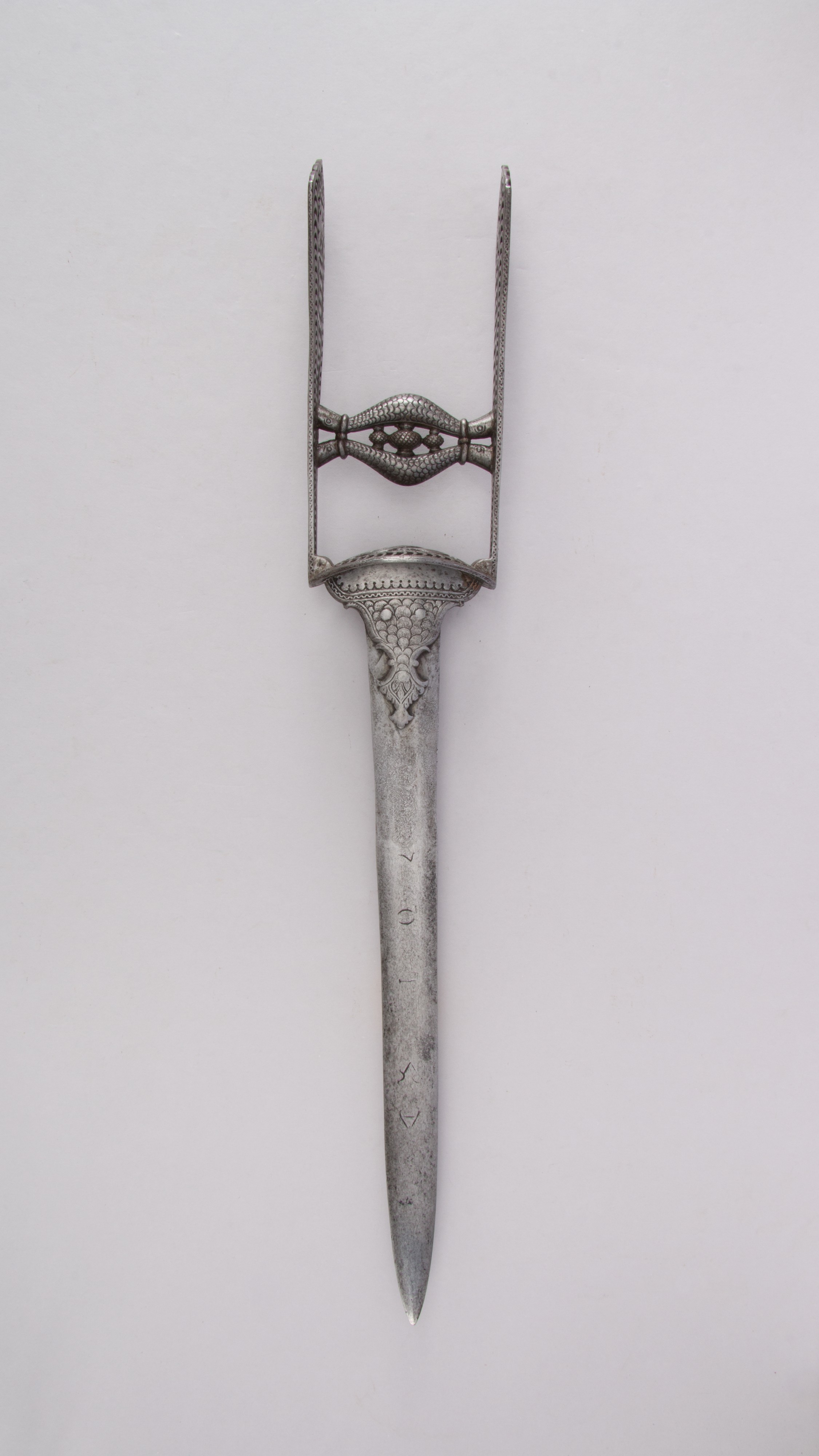 Engraved Antique Steel Dagger
