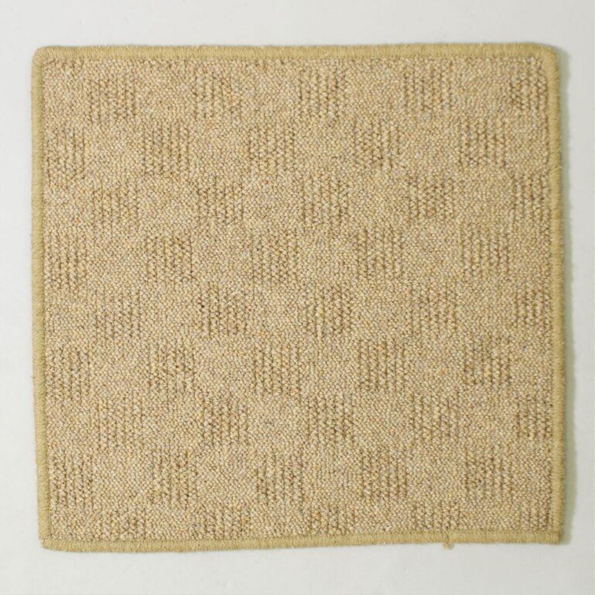Beige Textured Square Carpet Sample