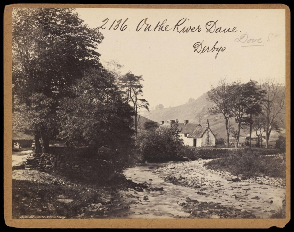 River Dove Derbyshire Vintage Country View