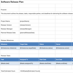 Software Release Plan