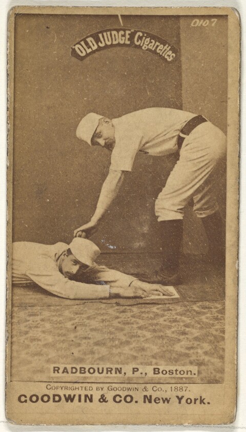 1887 Old Judge Boston Baseball Cigarette Card