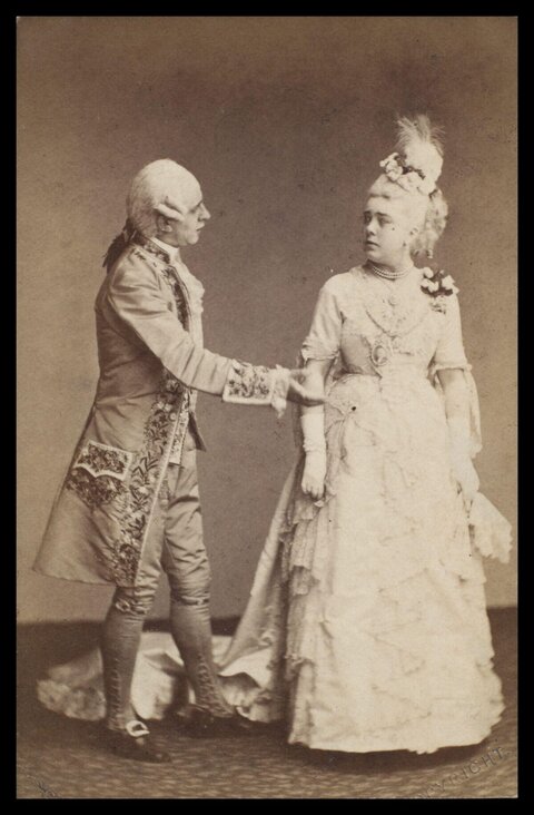 Vintage Costume Portrait of Two People