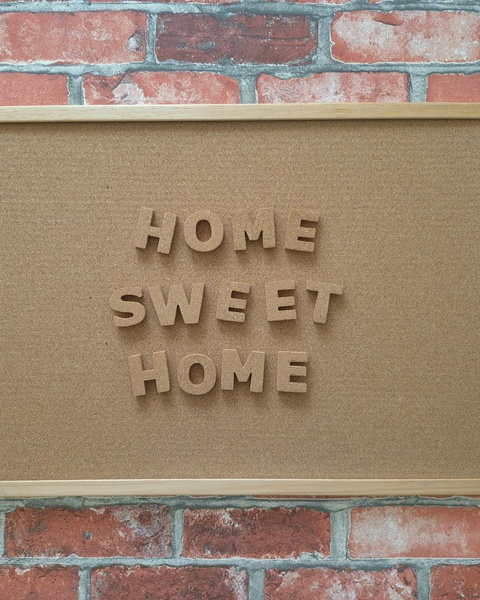 Home Sweet Home Cork Board Display