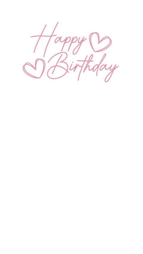 Happy Birthday Greeting with Hearts