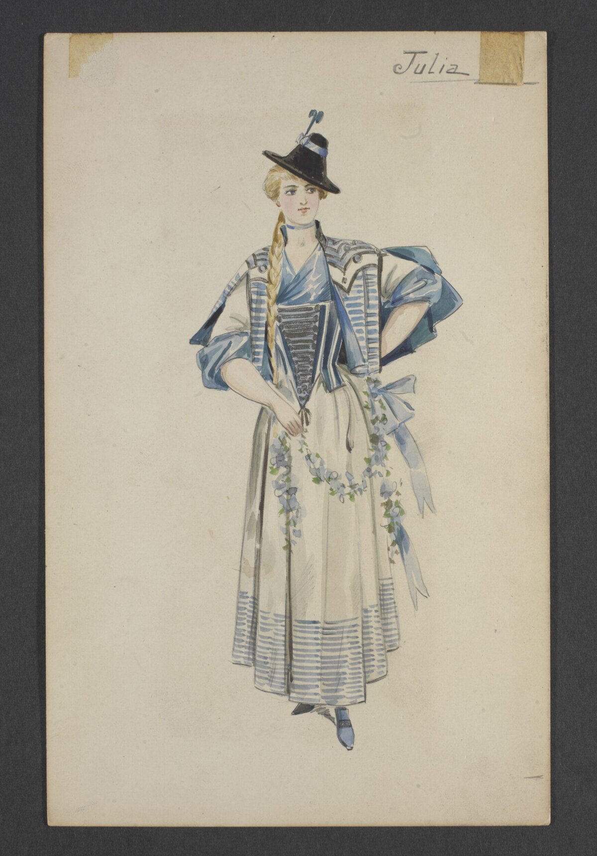Julia Costume Design Sketch