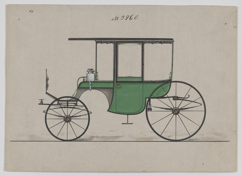 Vintage Horse Carriage Design Drawing