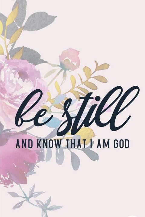 Be Still Christian Verse Floral Art