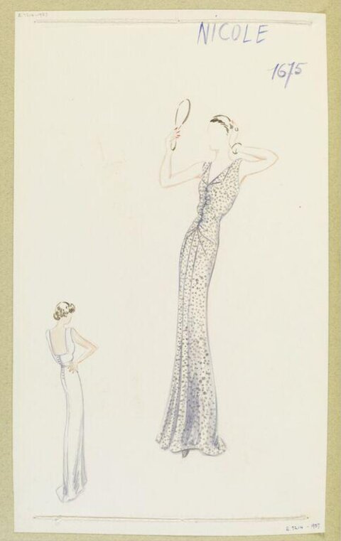 Nicole Evening Gown Fashion Sketch