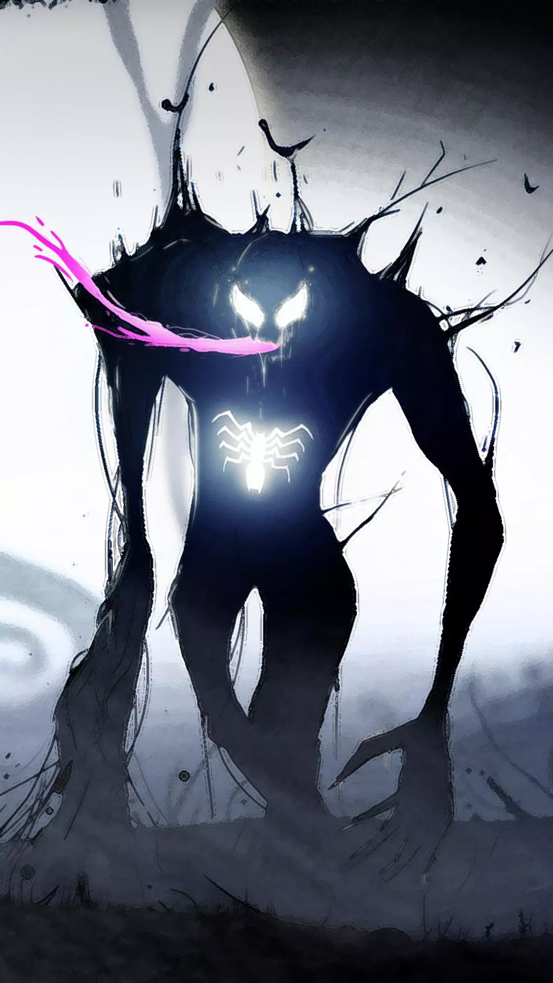 Glowing Venom Comic Art
