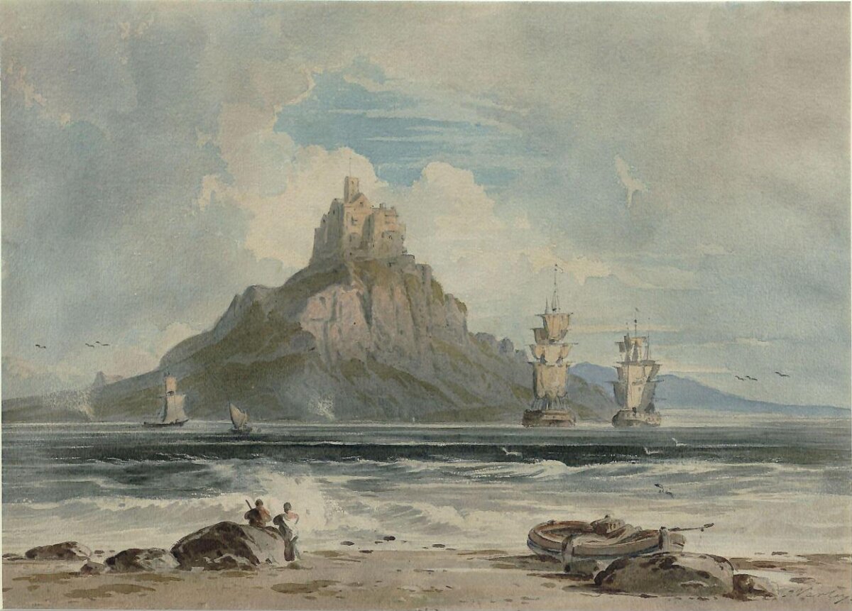 Coastal Castle Island Seascape
