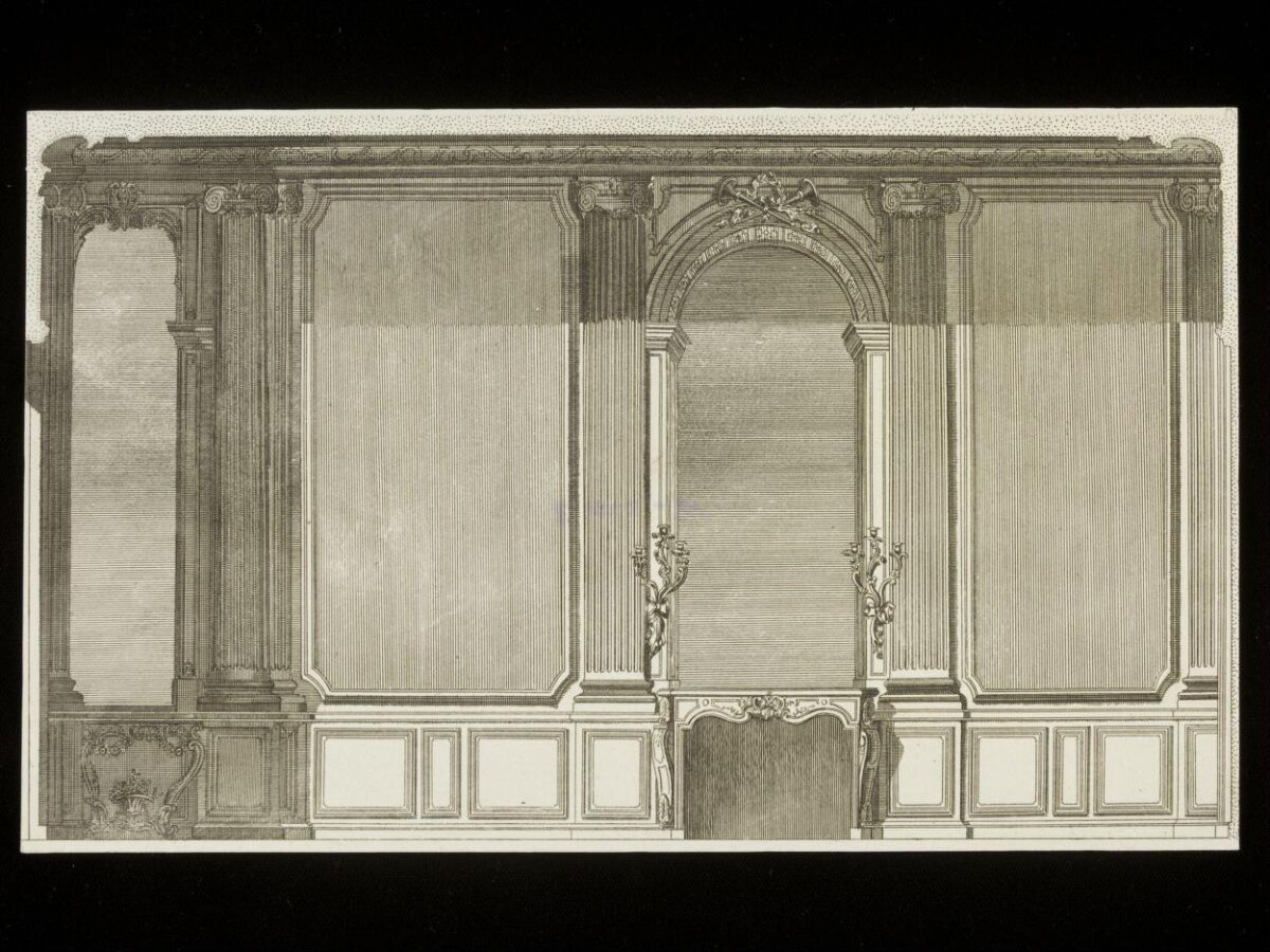 Classical Interior Wall Design Engraving