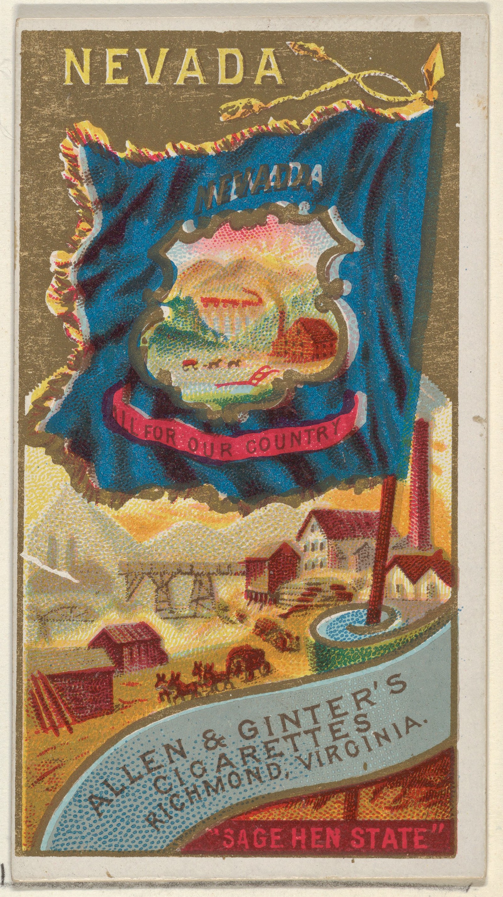 Vintage Nevada Cigarette Card