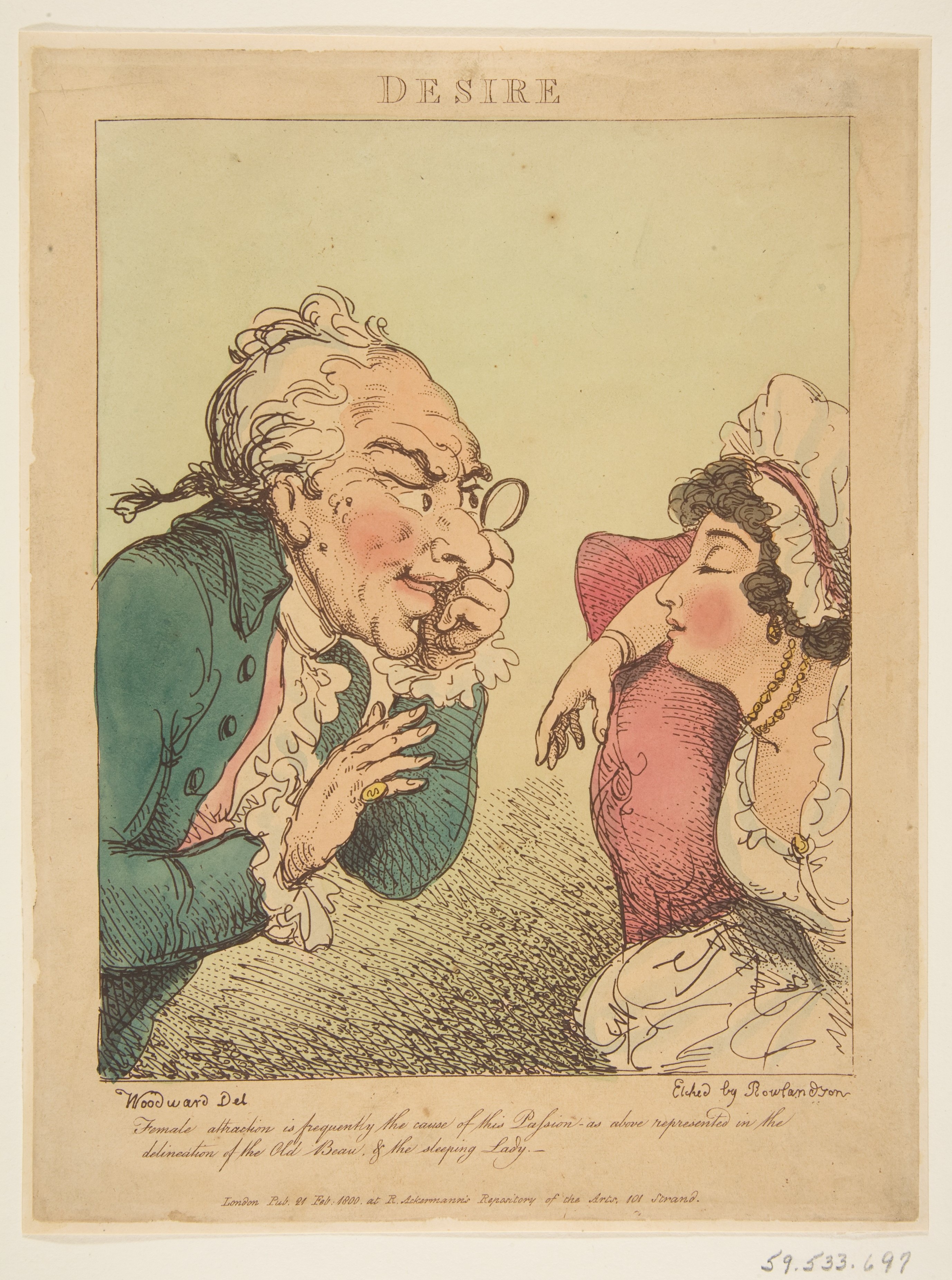 Satirical Caricature Titled Desire