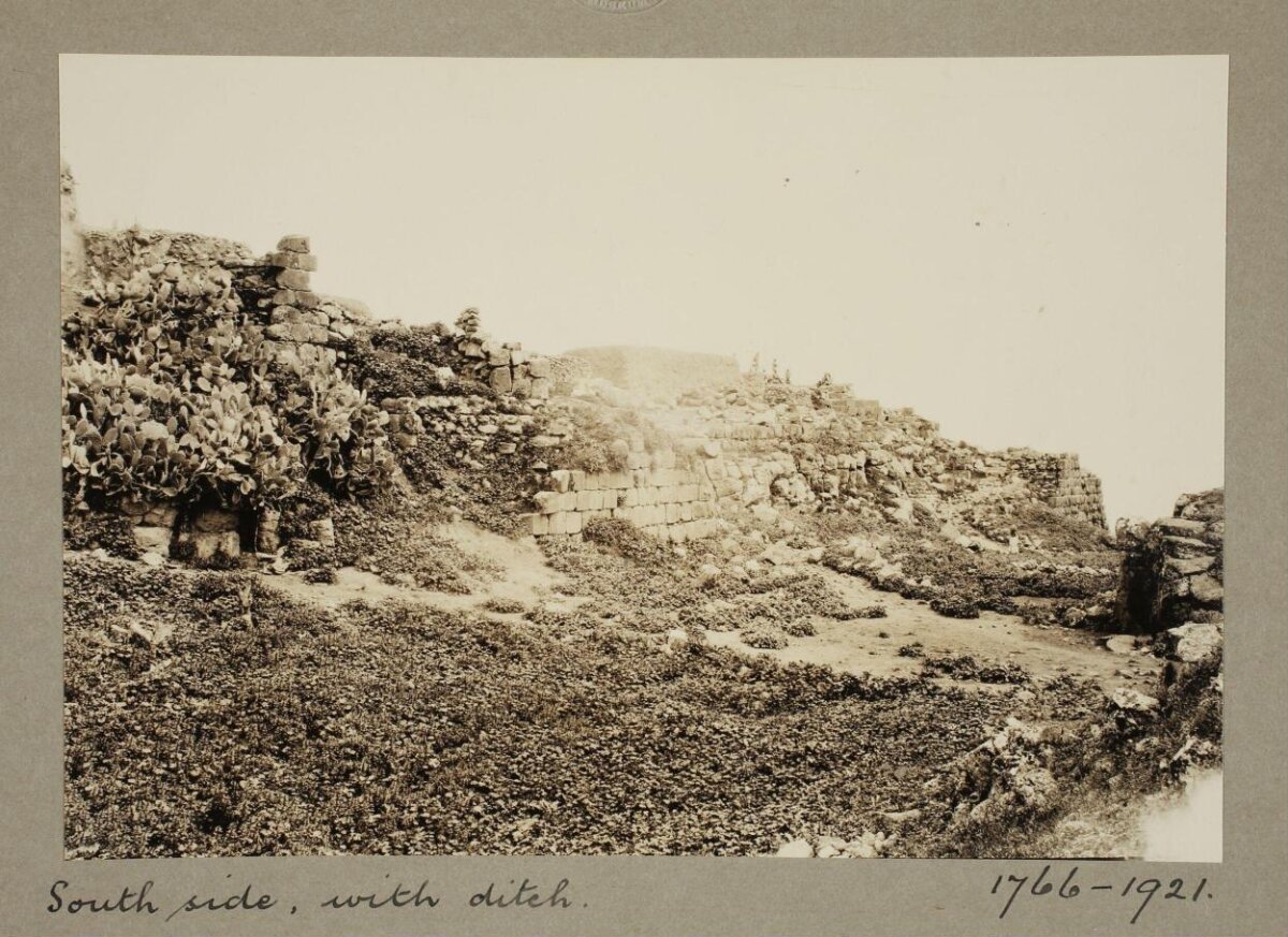 Ancient Ruin South Side With Ditch