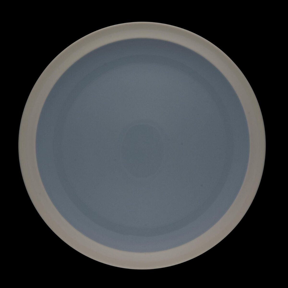 Light Blue Round Ceramic Plate
