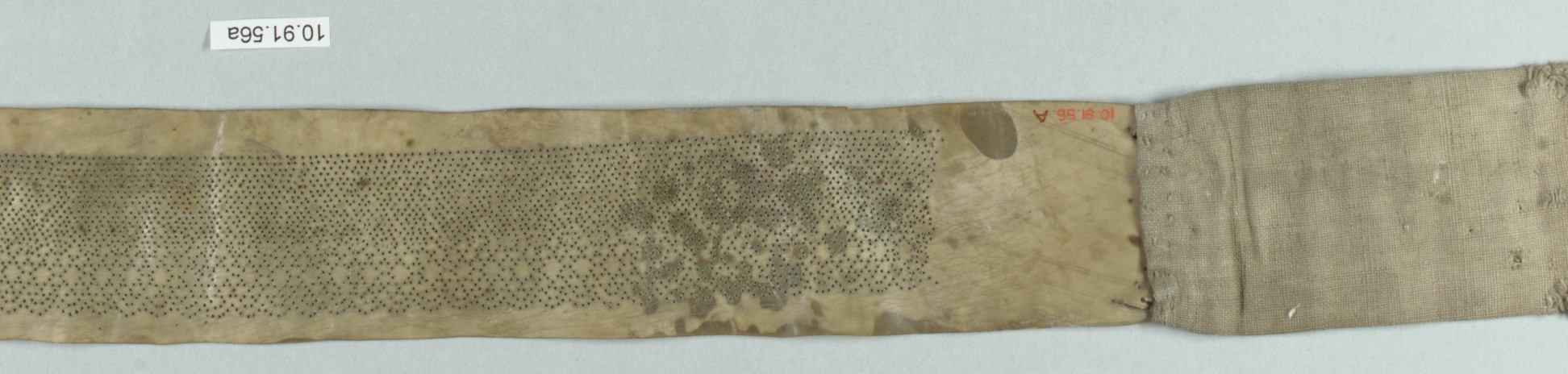 Aged Perforated Paper Museum Artifact