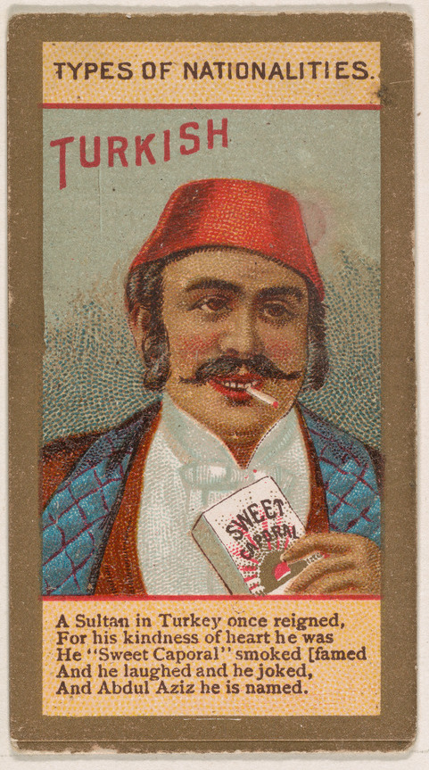 Vintage Turkish Cigarette Ad Card
