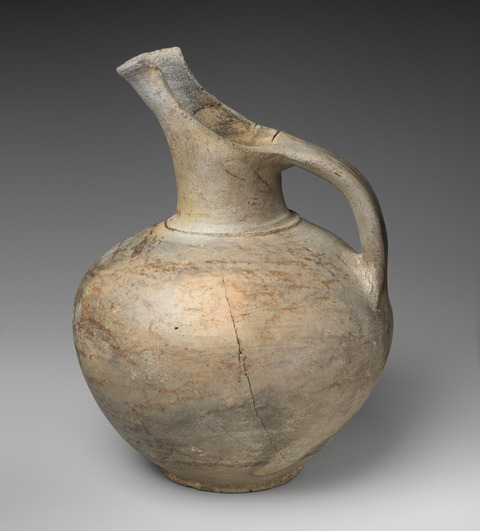 Ancient Broken Pottery Pitcher