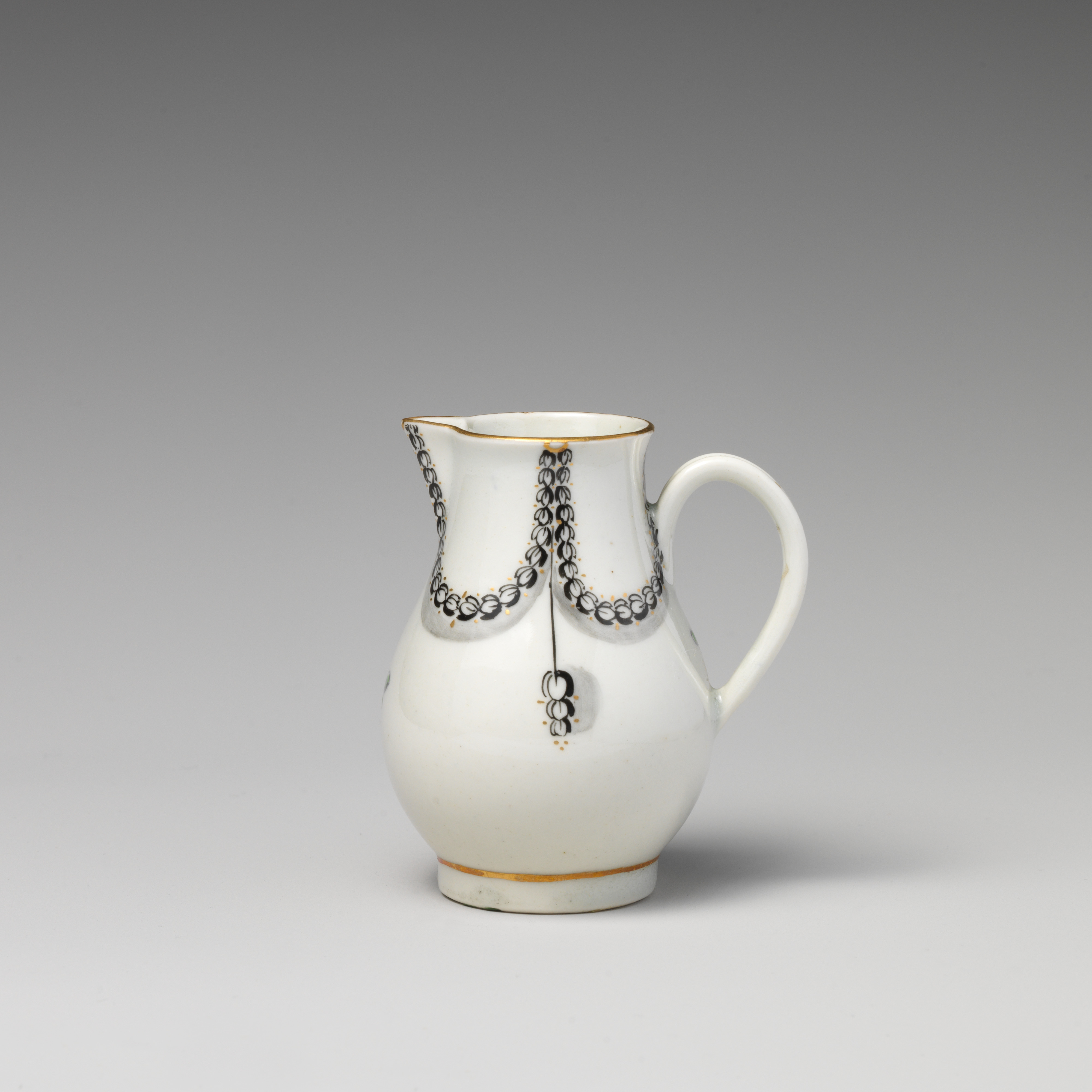 Decorated White Porcelain Pitcher