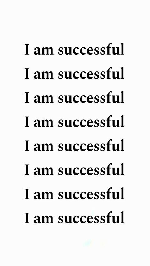 I Am Successful Positive Affirmation Text