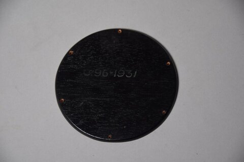 Vintage Black Inscribed Round Plaque