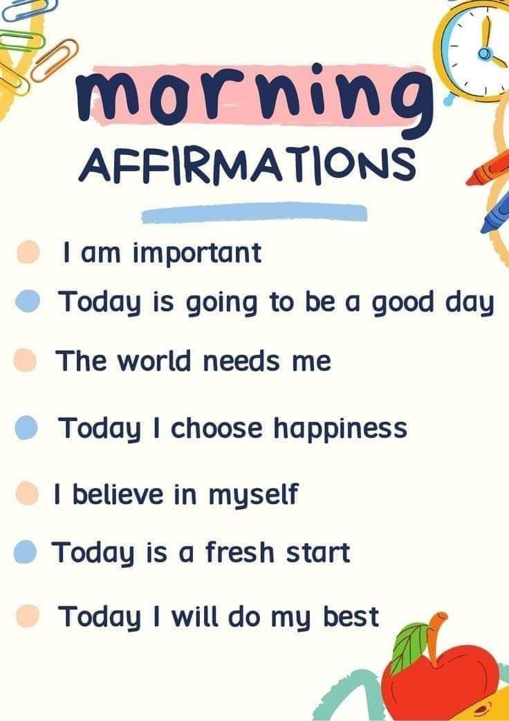 Morning Affirmations Poster