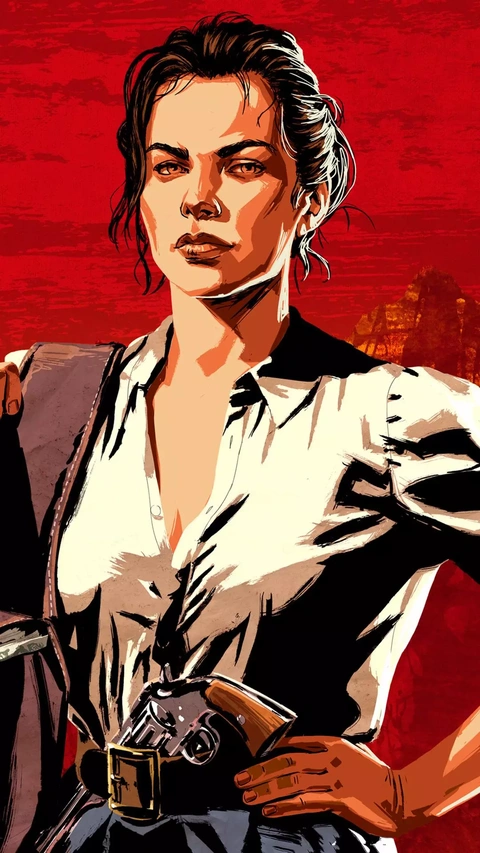 Western Female Gunslinger Portrait