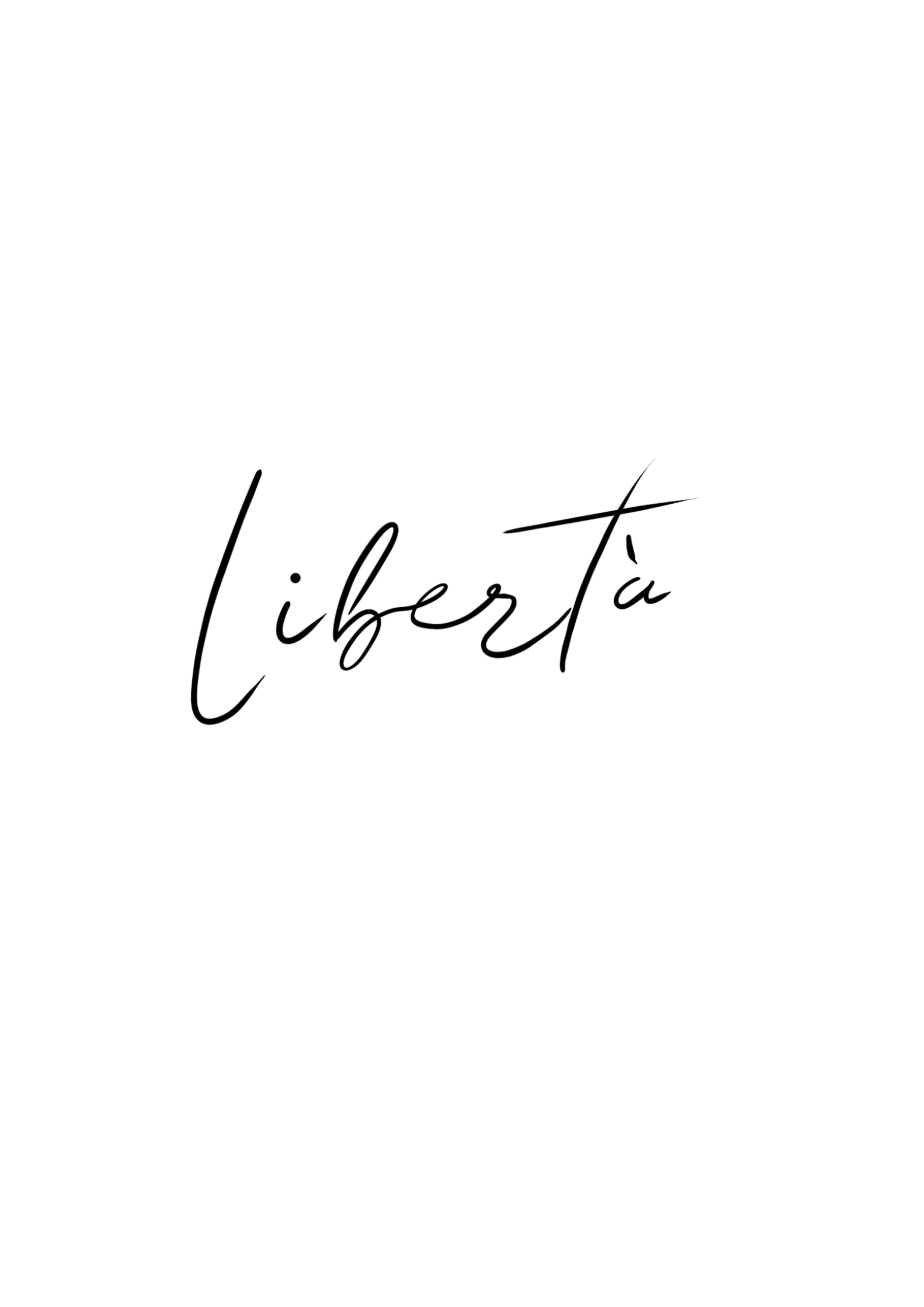 Libertà Cursive Calligraphy Art