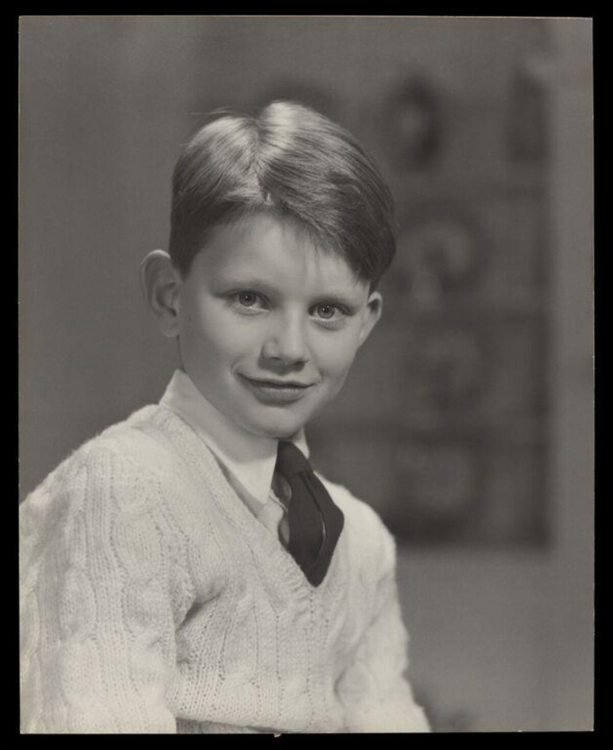 Vintage Studio Portrait of Young Boy