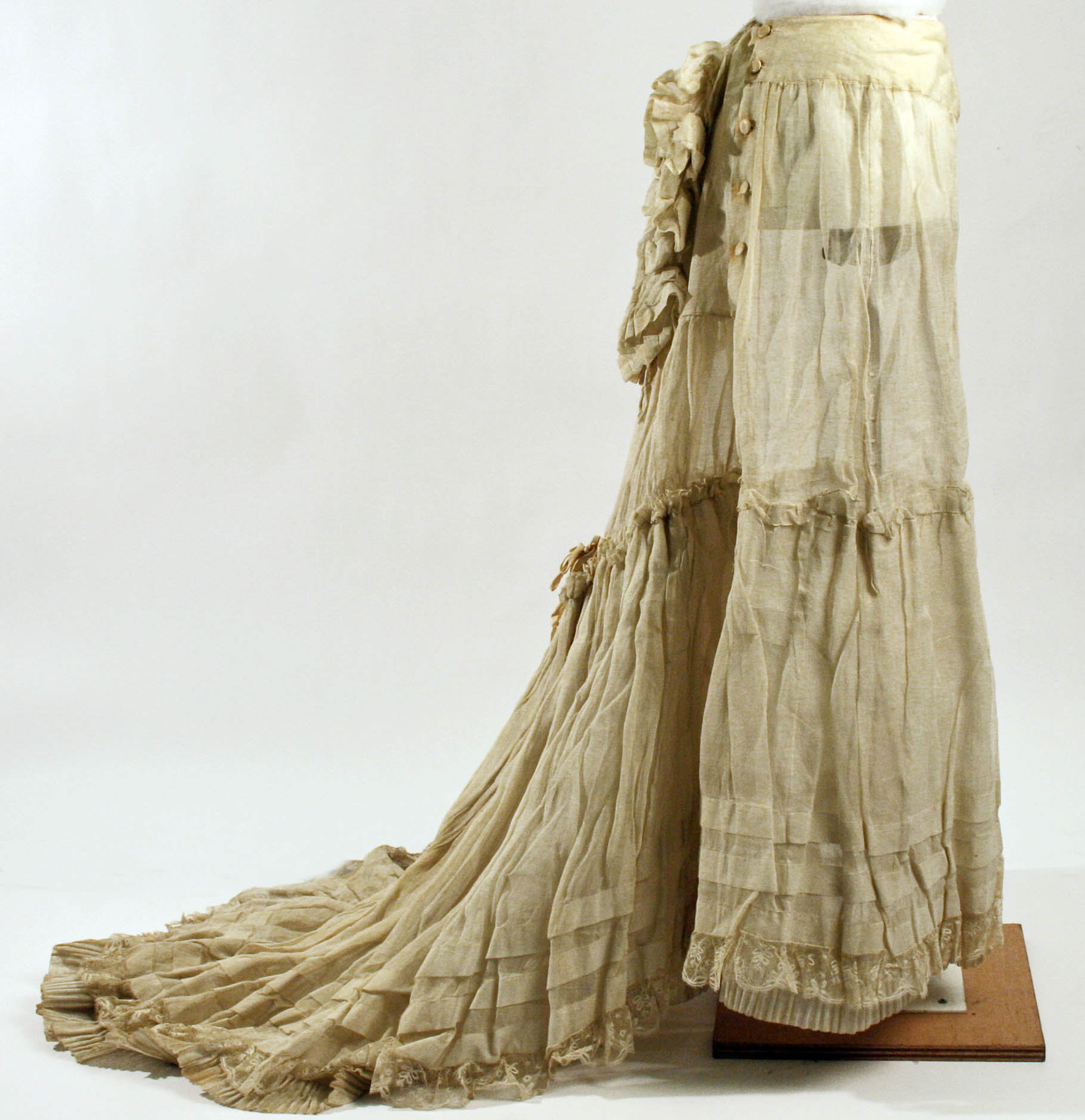 Vintage Long Train Historical Skirt