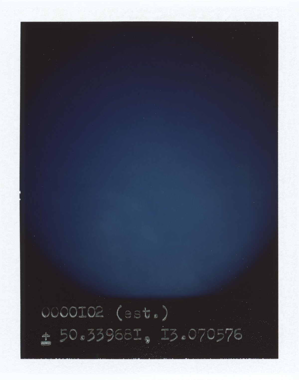 Night Sky With Coordinate Text